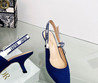 Женские текстильные туфли Christian Dior 2022-2023 синие