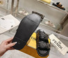 Женские текстильные шлепанцы Fendi 2022-2023 черные