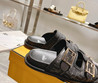 Женские текстильные шлепанцы Fendi 2022-2023 черные