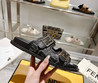 Женские текстильные шлепанцы Fendi 2022-2023 черные