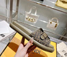 Женские текстильные шлепанцы Fendi 2022-2023 зеленые с орнаментом