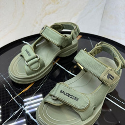 Женские текстильные сандалии Balenciaga 2022-2023 зеленые