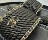 Женские плетёные шлепанцы Chanel 2022-2023 черные