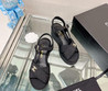 Женские кожаные босоножки Chanel 2022-2023 черные
