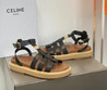 Женские кожаные сандалии Celine 2022-2023 черные