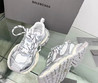 Женские комбинированные кроссовки Balenciaga 2022-2023 белые с серым