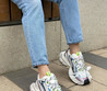 Женские комбинированные кроссовки Balenciaga 2022-2023 белые с разноцветными деталями