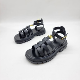 Женские кожаные сандалии Celine 2023-2024 черные