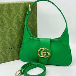 Женская кожаная сумка Gucci 2023-2024 26х15 зеленая