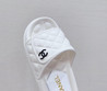 Женские резиновые шлепанцы Chanel 2023-2024 белые