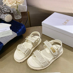 Женские сандалии Christian Dior 2023-2024 белые