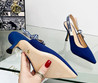 Женские текстильные туфли Christian Dior 2023-2024 синие