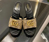 Женские текстильные туфли Gucci 2023-2024 коричневые