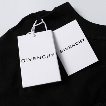 Мужская футболка Givenchy 2023-2024 черная с синим принтом