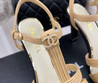 Женские текстильные туфли Chanel 2023-2024 коричневые