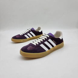Женские замшевые кроссовки Gucci Gazelle 2023-2024 фиолетовые