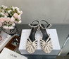 Женские кожаные босоножки Celine 2023-2024 белые