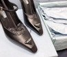 Женские кожаные туфли Prada 2023-2024 черные