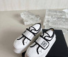 Женские текстильные кроссовки Chanel 2023-2024 белые с черным