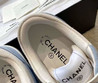 Женские замшевые кроссовки Chanel 2023-2024 голубые