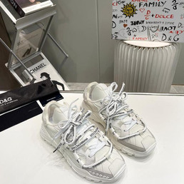 Мужские комбинированные кроссовки Dolce&Gabbana 2023-2024 белые