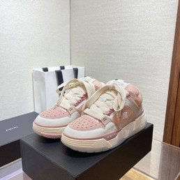 Женские комбинированные кроссовки Amiri 2023-2024 розовые