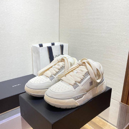 Женские комбинированные кроссовки Amiri 2023-2024 кремовые с серым