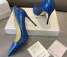 Женские кожаные туфли Jimmy Choo 2023-2024 синие