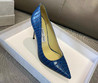 Женские кожаные туфли Jimmy Choo 2023-2024 синие