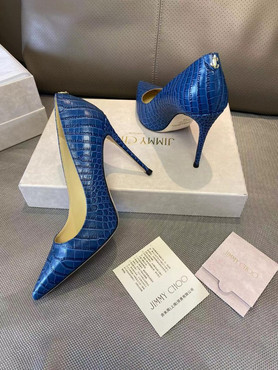 Женские кожаные туфли Jimmy Choo 2023-2024 синие