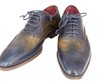 Мужские кожаные туфли Santoni Brown/Blue