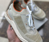 Мужские текстильные кроссовки Santoni 2023-2024 бежевые