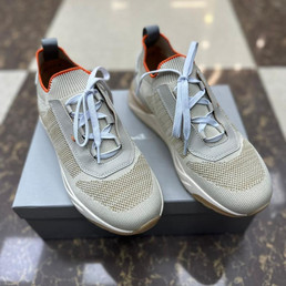 Мужские текстильные кроссовки Santoni 2023-2024 бежевые