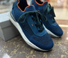 Мужские текстильные кроссовки Santoni 2023-2024 синие