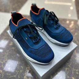 Мужские текстильные кроссовки Santoni 2023-2024 синие
