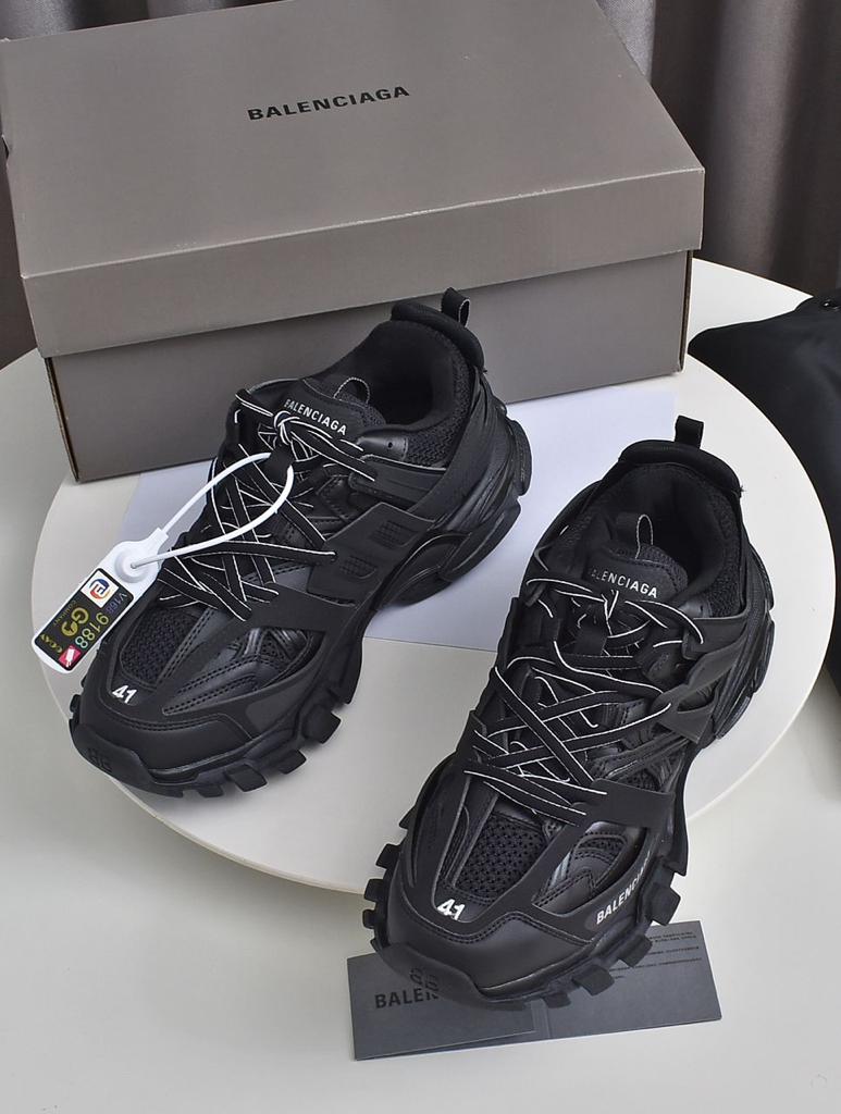 Мужские комбинированные кроссовки Balenciaga 2023-2024 черные