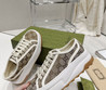 Женские текстильные кеды Gucci 2023-2024 бежевые