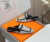 Женские текстильные туфли Hermes 2023-2024 серые
