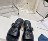Женские кожаные шлепанцы Prada 2023-2024 черные