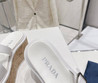 Женские кожаные шлепанцы Prada 2023-2024 белые