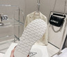 Женские кожаные шлепанцы Prada 2023-2024 серебристые
