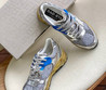 Женские комбинированные кроссовки Golden Goose 2023-2024 серые с синим