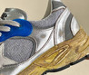 Женские комбинированные кроссовки Golden Goose 2023-2024 серые с синим