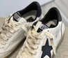 Женские комбинированные кроссовки Golden Goose 2023-2024 белые с черной звездой