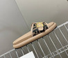 Женские текстильные шлепанцы Fendi 2023-2024 коричневые с черным