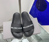 Женские резиновые шлепанцы Balenciaga 2023-2024 черные