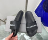 Женские резиновые шлепанцы Balenciaga 2023-2024 черные