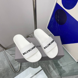 Женские резиновые шлепанцы Balenciaga 2023-2024 белые