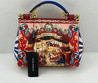Женская кожаная сумка Dolce & Gabbana 2023-2024 24x20 разноцветная с картиной