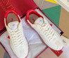 Женские кожаные кроссовки Valentino 2023-2024 белые с красным
